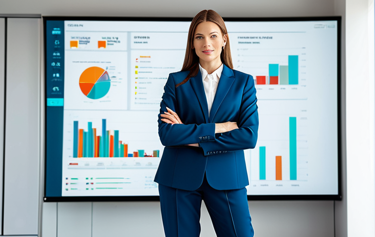 자기 교정 학습 프로세스와 학습 성과 간의 상관관계 - **
"A successful businesswoman in a stylish, modest power suit, confidently presenting data on a la...